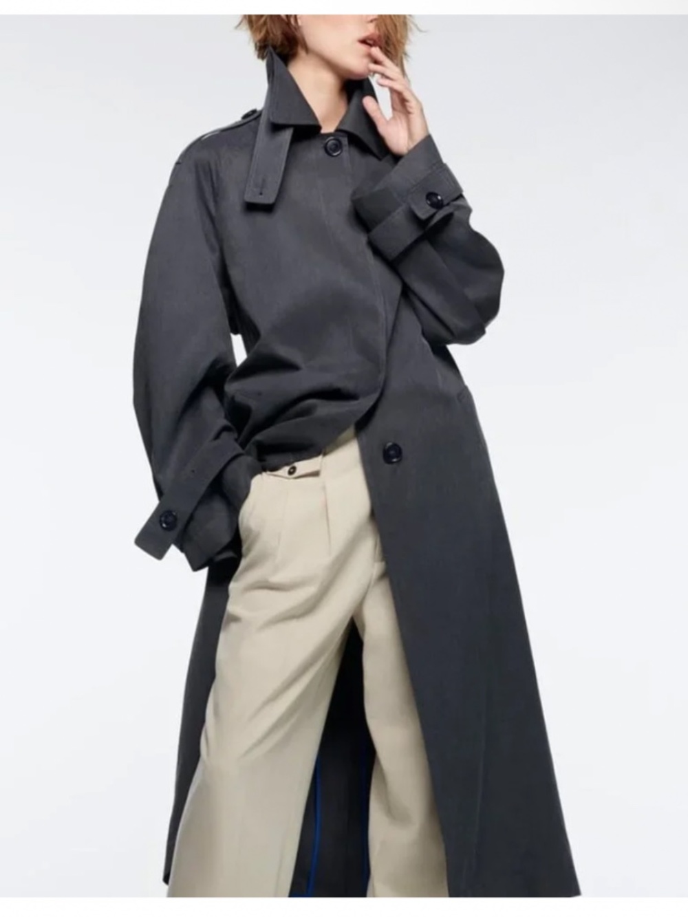 💮ZARA Oversized Minimalist Trench Coat Limited Edition M/L💮